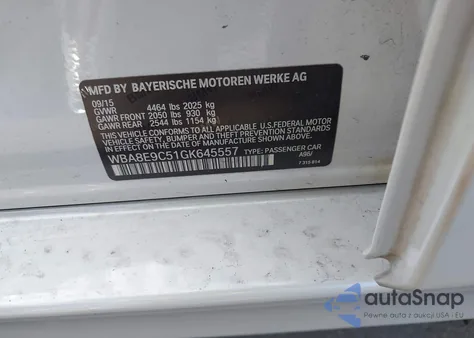 2016 BMW 328I z USA, uszkodzony, nr VIN WBA8E9C51GK645557